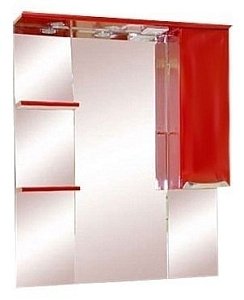 Зеркало со шкафом Misty Жасмин 85 красная эмаль в ванную от интернет-магазине сантехники Sanbest
