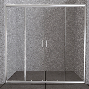 Душевая дверь BELBAGNO UNIQUE-BF-2-150/180-C-Cr стекло прозрачное/профиль хром купить в интернет-магазине Sanbest