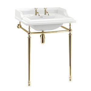 Консоль с раковиной Burlington Classic B15 2TH золото для ванной в интернет-магазине сантехники Sanbest