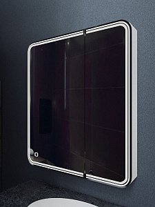 Зеркальный шкаф с подсветкой Art&Max VERONA AM-Ver-800-800-2D-DS-F в ванную от интернет-магазине сантехники Sanbest
