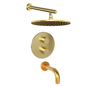 Душевая система PAINI Cox 78PJSET26911THBATHHEAD золото матовое купить в интернет-магазине сантехники Sanbest
