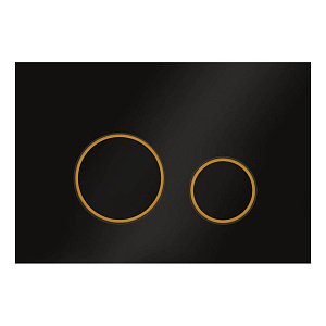 Кнопка для инсталляции Veconi Round Design VFRD004BLG черная/золото купить в интернет-магазине сантехники Sanbest