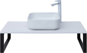 Столешница для раковины Aquanet Арт 100 белый матовый для ванной в интернет-магазине сантехники Sanbest