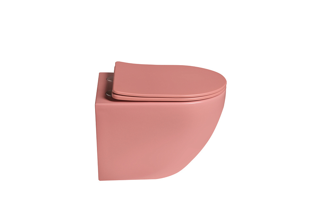 Унитаз подвесной Grossman Color GR-4455PIMS розовый матовый купить в интернет-магазине Sanbest