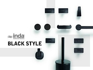 Полотенцедержатель Inda One A2490ANE черный матовый купить в интернет-магазине сантехники Sanbest