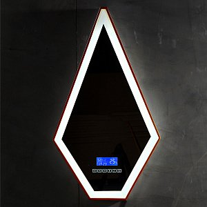 Зеркало с подсветкой Abber STEIN AS6611BR коричневое в ванную от интернет-магазине сантехники Sanbest