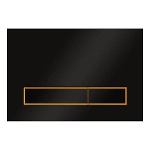 Кнопка для инсталляции Veconi Square Design VFSD003BLG черная/золото купить в интернет-магазине сантехники Sanbest