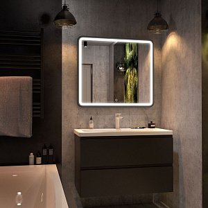 Тумба с раковиной Art&Max Bianchi 100 Серый Матовый для ванной в интернет-магазине Sanbest