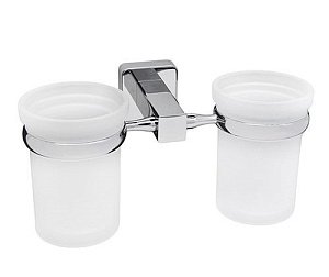 Подстаканник двойной со стаканами WasserKRAFT Lippe K-6528D купить в интернет-магазине сантехники Sanbest