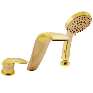 Смеситель для ванны RAV-Slezak DUNAJ D461.5YZ золото купить в интернет-магазине сантехники Sanbest