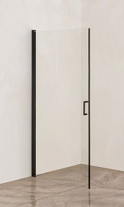 Душевая дверь Orange E05-090TB 90 стекло прозрачное/профиль черный купить в интернет-магазине Sanbest