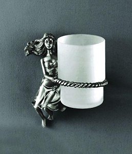 Стакан Art&Max Athena AM-0614-T серебро купить в интернет-магазине сантехники Sanbest