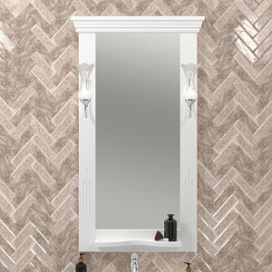 Зеркало Опадирис Риспекто 55 00-00007054 белый матовый в ванную от интернет-магазине сантехники Sanbest