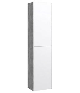 Пенал подвесной Aqwella Mobi 36,5 бетон светлый/белый для ванной в интернет-магазине сантехники Sanbest