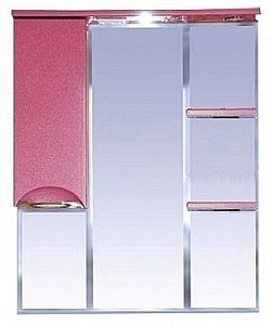Зеркало со шкафом Misty Жасмин 85 розовая пленка в ванную от интернет-магазине сантехники Sanbest