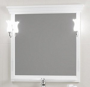 Зеркало Опадирис Риспекто 104 белый матовый в ванную от интернет-магазине сантехники Sanbest