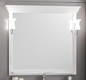 Зеркало Опадирис Риспекто 129 белый матовый в ванную от интернет-магазине сантехники Sanbest