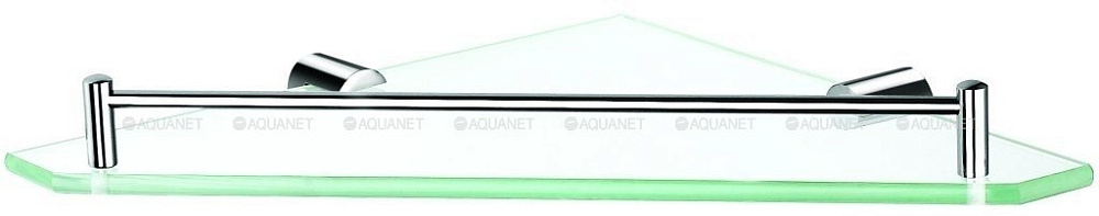 Полка стеклянная угловая Aquanet 264916 купить в интернет-магазине сантехники Sanbest