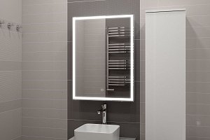 Зеркало-шкаф с подсветкой Art&Max Techno AM-Tec-550-800-1D-R-DS-F 55x80 в ванную от интернет-магазине сантехники Sanbest