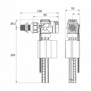 Клапан впускной для унитаза Iddis Fill Valve F012400-0006 купить в интернет-магазине сантехники Sanbest
