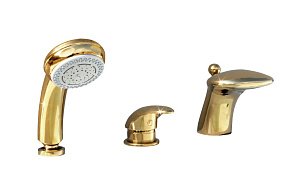 Смеситель на борт ванны RAV-Slezak DUNAJ D471.5SZ золото купить в интернет-магазине сантехники Sanbest