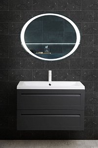Тумба с раковиной Art&Max Platino 58 Серый Матовый для ванной в интернет-магазине Sanbest