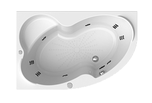 Гидромассажная ванна с полотенцедержателем Радомир Ирма АКТИВ 149х96 купить в интернет-магазине Sanbest