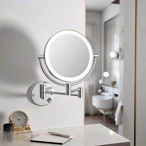 Зеркало косметические с подсветкой Aquatek AQ4912CR хром купить в интернет-магазине сантехники Sanbest