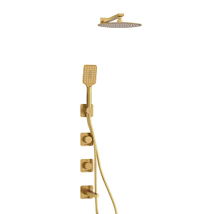Душевая система WasserKRAFT Schunter SET2848 золото матовое купить в интернет-магазине сантехники Sanbest