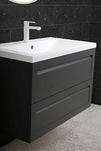 Тумба с раковиной Art&Max Platino 75 Серый Матовый для ванной в интернет-магазине Sanbest