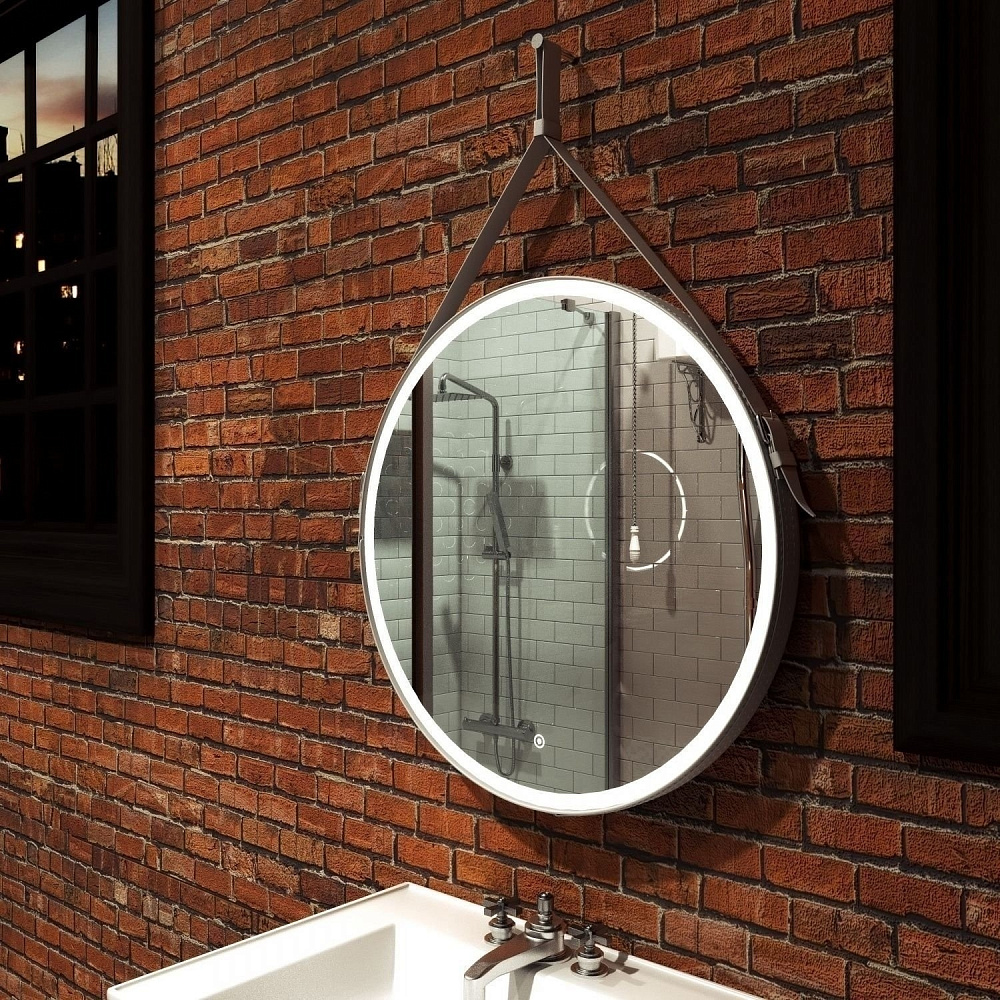 Зеркало с подсветкой Art&Max Milan AM-Mil-650-DS-F 65 в ванную от интернет-магазине сантехники Sanbest