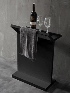 Столик для ванной комнаты Abber STEIN AS1637MB черный матовый купить в интернет-магазине сантехники Sanbest