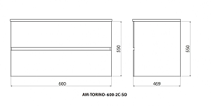 Тумба с раковиной Art&Max TORINO 60 мята для ванной в интернет-магазине Sanbest