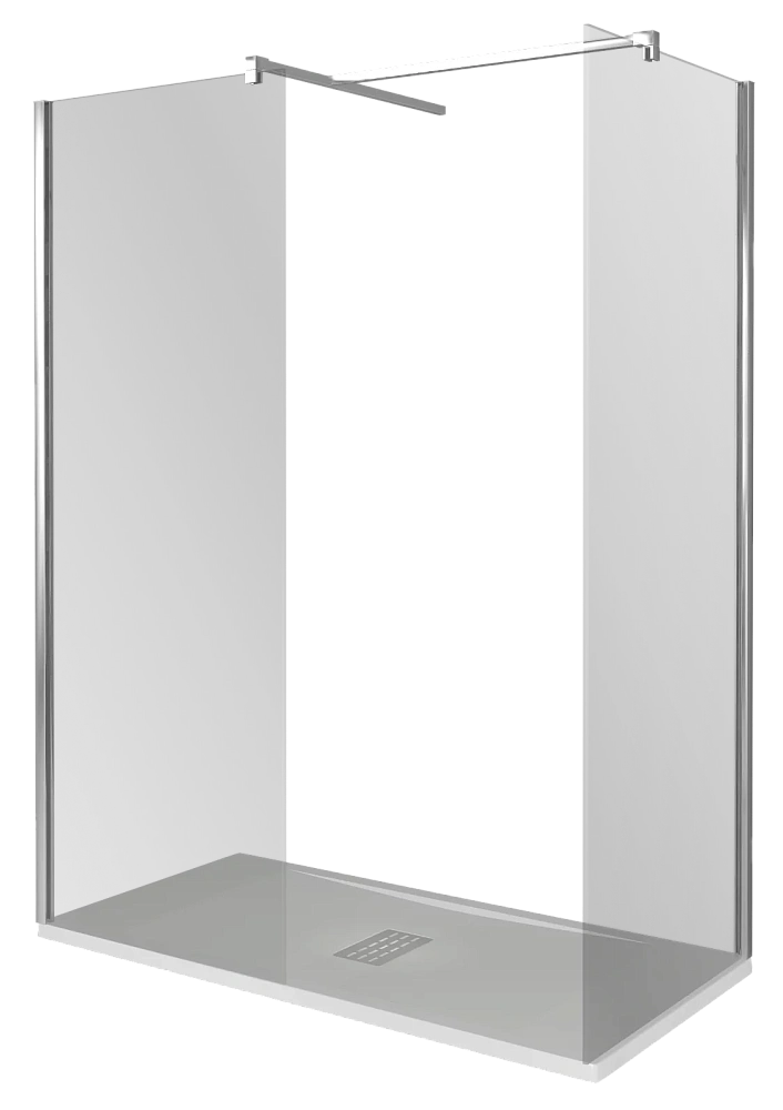 Душевое ограждение Good Door WALK IN SP+SP 240х110 стекло прозрачное/профиль хром купить в интернет-магазине Sanbest