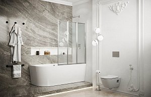 Шторка для ванны Ambassador Bath Screens 16041113 90 купить в интернет-магазине Sanbest