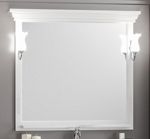 Зеркало Опадирис Риспекто 100 00-00007048 белый матовый в ванную от интернет-магазине сантехники Sanbest