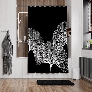 Текстильная шторка для ванны WasserKRAFT Nau SC-77102 купить в интернет-магазине сантехники Sanbest