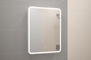 Зеркало-шкаф с подсветкой Art&Max Platino AM-Pla-600-800-1D-R-DS-F 60x80 в ванную от интернет-магазине сантехники Sanbest