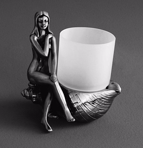 Стакан Art&Max Juno AM-0071D-T серебро купить в интернет-магазине сантехники Sanbest