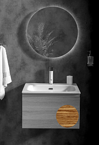 Тумба с раковиной Armadi Art Vallessi 60 зебрано глянец для ванной в интернет-магазине Sanbest