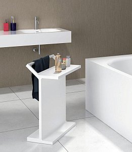 Столик для ванной комнаты Abber STEIN AS1637 белый купить в интернет-магазине сантехники Sanbest