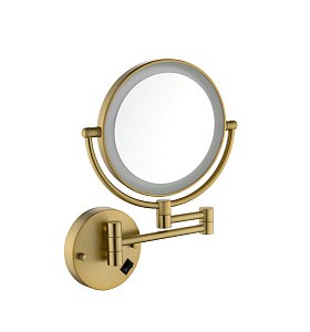 Зеркало косметическое с подсветкой Timo Saona 13376/17 золото матовое купить в интернет-магазине сантехники Sanbest