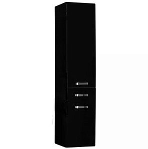 Шкаф-колонна Акватон Америна 34 черный для ванной в интернет-магазине сантехники Sanbest