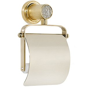 Держатель для туалетной бумаги Boheme Royal Cristal 10921-G-B золото/Preciosa купить в интернет-магазине сантехники Sanbest