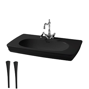 Консоль с раковиной Artceram CIVITAS CIL002/CIC002 90 черная для ванной в интернет-магазине сантехники Sanbest