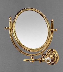 Косметическое зеркало увеличительное Art&Max Barocco Crystal AM-2109 бронза купить в интернет-магазине сантехники Sanbest