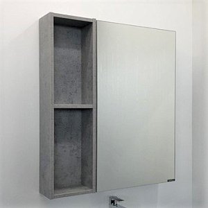 Зеркальный шкаф Comforty Осло 00-00006164 70 бетон светлый в ванную от интернет-магазине сантехники Sanbest