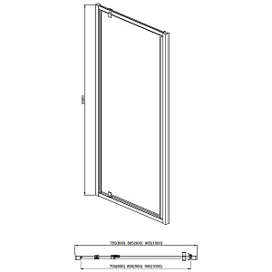 Душевая дверь Aquatek 100 AQ ARI PI 10020CH стекло прозрачное/профиль хром купить в интернет-магазине Sanbest