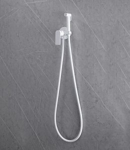 Гигиенический душ со смесителем ABBER Weiss Insel AF8025W белый купить в интернет-магазине сантехники Sanbest