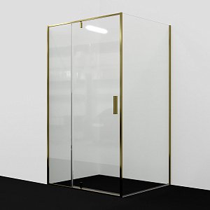 Душевой уголок WasserKRAFT Aisch 55P18 120х100 стекло прозрачное/профиль золото купить в интернет-магазине Sanbest